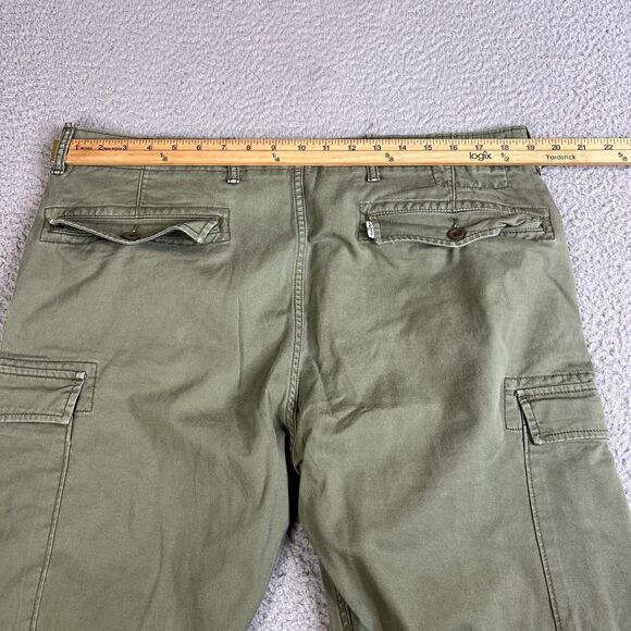 Levi Strauss Cargo Pant Men 38x30 Green Slim Straight Stretch Utility Streetwear - Picture 11 of 16